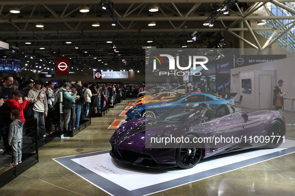 People are visiting the 2024 Canadian International Auto Show in Toronto, Canada, on February 19, 2024. 