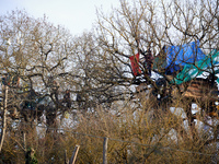 Opponents to the planned A69 highway between Toulouse and Castres are living in huts called 'Ecureuils' in the 'Crem'Arbre' ZAD in the woods...