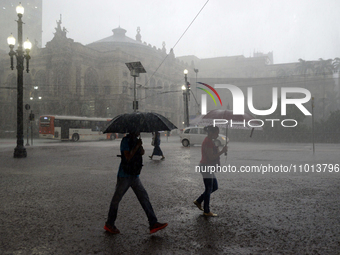 Rain is causing disruption in Sao Paulo, Brazil, on this rainy afternoon. (