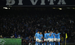 Victor Osimhen centre-forward of Napoli and Nigeria celebrates after scoring his sides fir...
