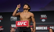 Raul Rosas Jr. is on the scale during the UFC Fight Night ceremonial weigh-in at CDMX Aren...