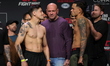 Brandon Moreno of Mexico and Brandon Royval of the United States are facing off during the...