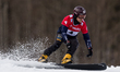 Mirko Felicetti is competing in the FIS Snowboard World Cup parallel giant slalom in Jawor...