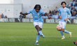 Jaden Heskey of Manchester City is playing during the FA Youth Cup Quarter Final between M...