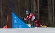 Carmen Kainz is competing in the FIS Snowboard World Cup parallel giant slalom in Jaworzyn...