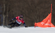 Mirko Felicetti is competing in the FIS Snowboard World Cup parallel giant slalom in Jawor...