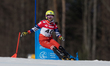 Klara Sonkova is competing in the FIS Snowboard World Cup, parallel giant slalom, in Jawor...