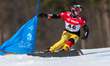 Yannik Angenend is competing in the men's parallel slalom on the second day of the FIS Sno...