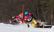 Masaki Shiba and Stefan Baumeister are competing in the FIS Snowboard World Cup parallel g...