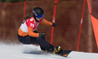 Michelle Dekker is competing in the FIS Snowboard World Cup parallel giant slalom in Jawor...