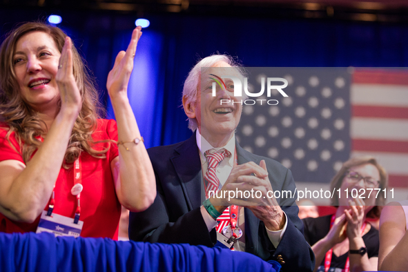 Trump supporters applaud Steve Bannon during the annual Conservative Political Action Conference (CPAC) in National Harbor, MD, February 24,... by Allison Bailey/NurPhoto