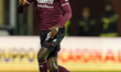 Boulaye Dia of US Salernitana 1919 is playing during the Serie A TIM match between US Sale...