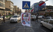 Electoral posters are being displayed at Enghelab (Revolution) Square in downtown Tehran,...