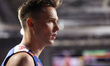 Karsten Warholm of Norway is competing in the 400 meters event at the 2024 World Athletics...