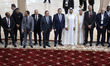 Algerian Minister of Energy and Mines Mohamed Arkab (6-L) and Qatar Energy Minister Saad S...
