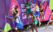Emmanuel Eseme from Cameroon is competing in his semi-final for the 60 meters event at the...