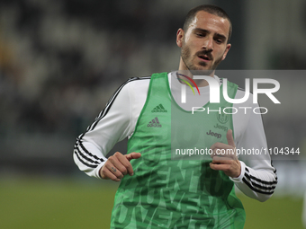 Leonardo Bonucci (19) before the serie A match  between Juventus FC and US Sassuolo Calcio  at the Juventus  Stadium of Turin on  march 11,...