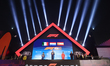 Sergio Perez, Max Verstappen and Carlos Sainz of Ferrari at podium after the Formula 1 Bah...