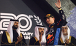 Max Verstappen of Red Bull Racing at podium after the Formula 1 Bahrain Grand Prix at Sakh...