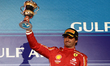 Carlos Sainz of Ferrari at podium after the Formula 1 Bahrain Grand Prix at Sakhir Circuit...