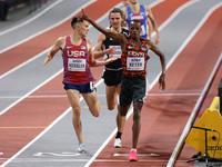 Vincent Kibet Keter from Kenya is competing in the 1500 meters event at the 2024 World Athletics Championships in the Emirates Arena, Glasgo...