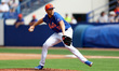 New York Mets relief pitcher Michael Tonkin #51 is throwing during the fourth inning of a...