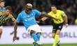 Victor Osimhen of SSC Napoli is playing during the Serie A TIM match between SSC Napoli an...