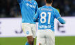 Giacomo Raspadori of SSC Napoli is celebrating a goal during the Serie A TIM match between...