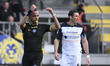 Referee Marco Guida is officiating the 27th day of the Serie A Championship between Frosin...