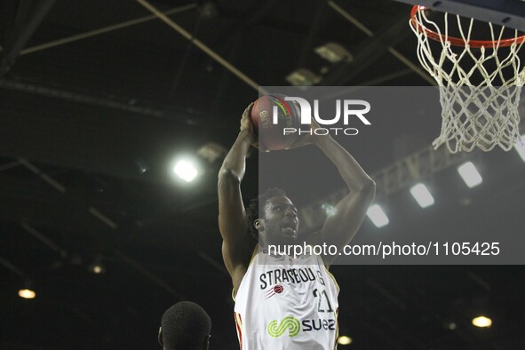 FOFANA Bangaly 21  during the Basket match LNB Pro A 2015-2016 between Strasbourg and Rouen, in Strasbourg, eastern France, on March 12, 201...
