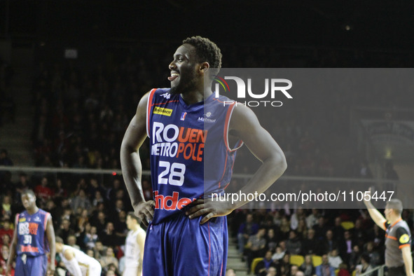 DIABATE Souleyman 28  during the Basket match LNB Pro A 2015-2016 between Strasbourg and Rouen, in Strasbourg, eastern France, on March 12,...