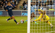 Hannah Hampton #24 (GK) of Chelsea F.C. is making a save during the FA Women's League Cup...