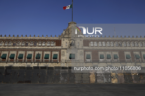 The National Palace in Mexico City is being protected with metal fences ahead of protests for International Women's Day. 