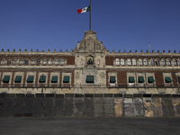 The National Palace in Mexico City is being protected with metal fences ahead of protests for International Women's Day. (