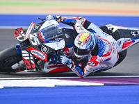 Spanish MotoGP rider Raul Fernandez of Trackhouse Racing is in action during the Free Practice 1 session of the Qatar Airways Motorcycle Gra...