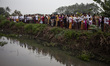 Balinese Hindu devotees are parading Ogoh-ogoh during the Tawur Kesanga ritual at the Para...