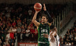 Davide Moretti, number 11 of Openjobmetis Varese, is playing during the LBA Italy Champion...
