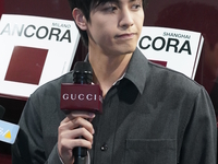 Actor Song Weilong is attending a GUCCI event in Shanghai, China, on March 11, 2024. (