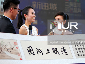 Actress Zhang Ziyi is attending a celebration event at a property in Zhengzhou, China, on August 17, 2013. (