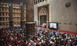 Indonesian Muslims are offering the evening mass prayer, known as Tarawih, on the second d...