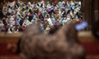 Indonesian Muslims are offering the evening mass prayer, known as Tarawih, on the second d...