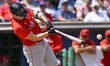 Boston Red Sox left fielder Tyler O'Neill (17) is swinging during his at-bat against the P...