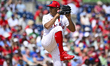 Philadelphia Phillies starting pitcher Ranger Suarez (55) is throwing against the Boston R...