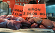 PUEBLA, MEXICO - DECEMBER 7: A stand with animal kidneys and hearts for sale at a local m...
