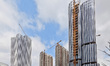 High-rise residential and commercial buildings are being constructed near Dongyu Road, Qia...