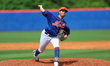 New York Mets Minor League pitcher Layonel Ovalles #53 is throwing in a spring training ba...