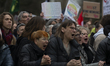 Thousands of counter-protesters are gathering at Zoo Square in Duesseldorf, Germany, on Ma...