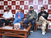 Singers Ali Merchant and Neeti Mohan are joining rappers Badshah and Dino James at the press conference of Seagram's Royal Stag BoomBox Musi...
