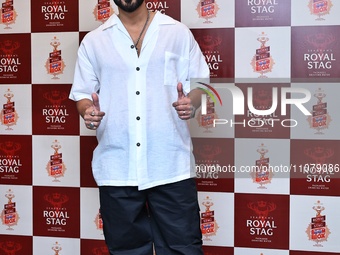 Singer Ali Merchant is speaking during the press conference of Seagram's Royal Stag BoomBox Music Festival in Jaipur, Rajasthan, India, on M...