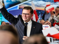 Law and Justice opposition party candidate for the President of Krakow, Łukasz Kmita, attends local government convention of Law and Justice...